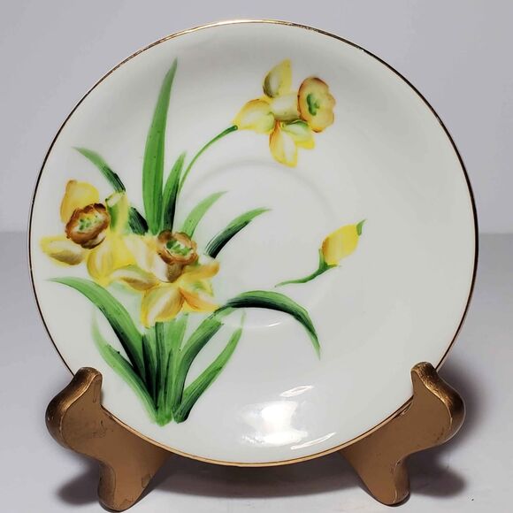 Daffodils Teacup and Saucer Yellow Vintage - Picture 6 of 9